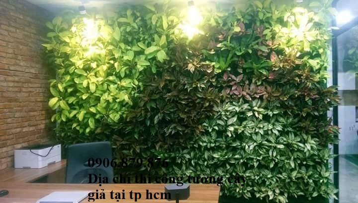 Địa chỉ thi công tường cây giả, tường cỏ giả tại tp hcm