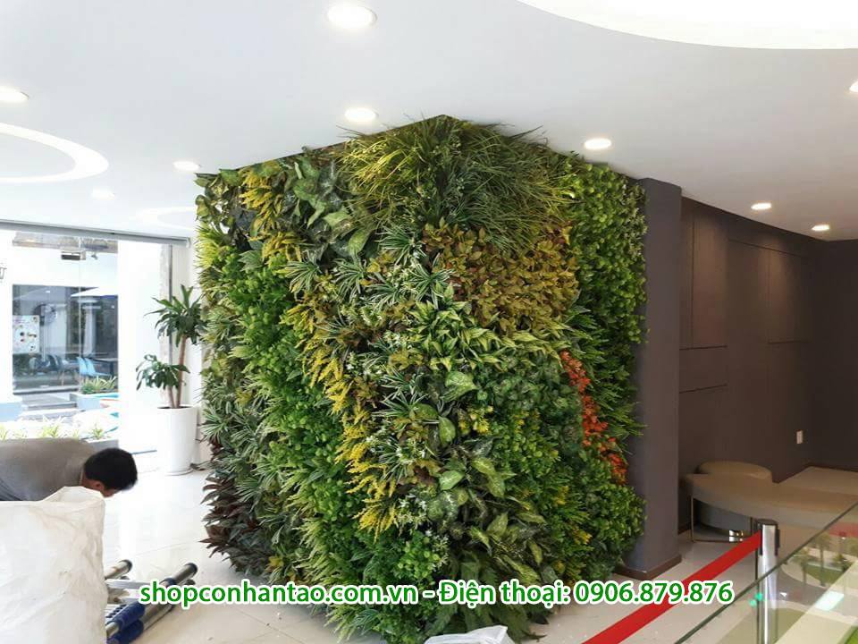 Hình ảnh các mẫu tường cây giả đẹp, bảng giá các loại tường cây giả