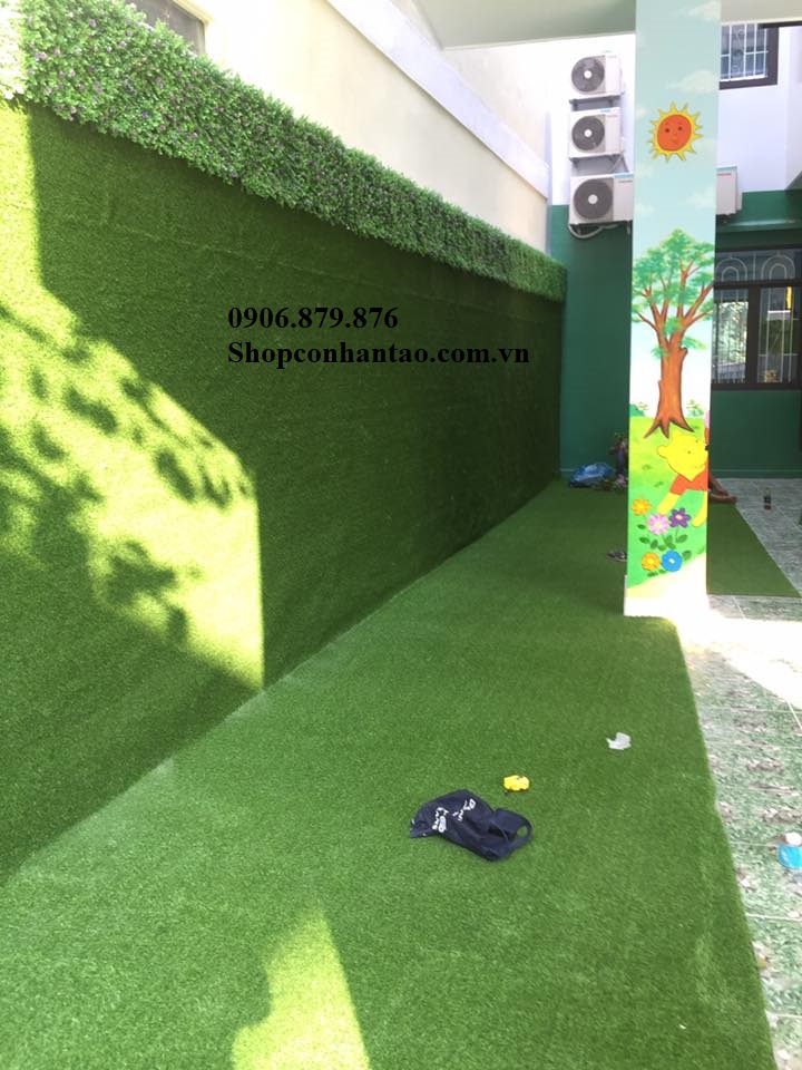 Cung cấp thi công cỏ nhân tạo tại thủ đức, thảm cỏ dán tường, vách tường cây giả tại thủ đức