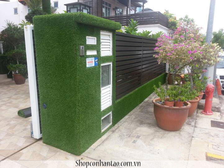Thi công cỏ nhân tạo ốp tường tai quận 9, cỏ nhân tạo dán tường tại quận 9 tp hcm