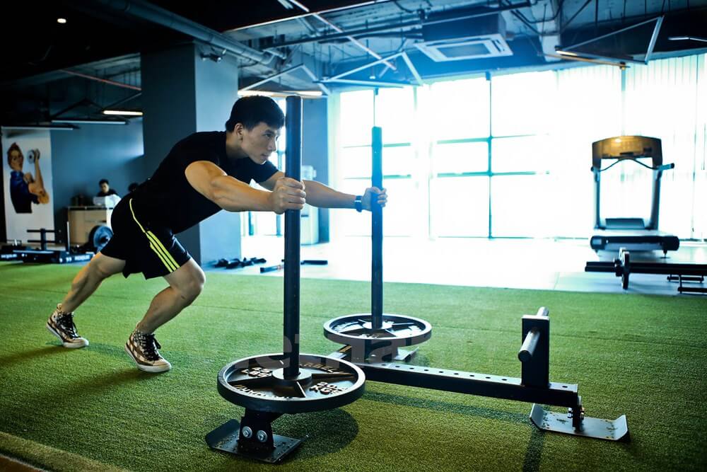 Loại cỏ nhân tạo chuyên lót phòng tập gym, phòng tạ