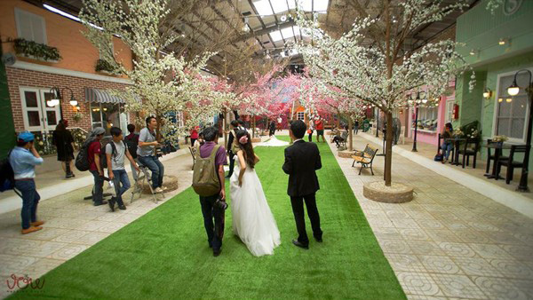 Cỏ nhân tạo trang trí khách sạn, nhà hàng, hội nghị, tiệc cưới