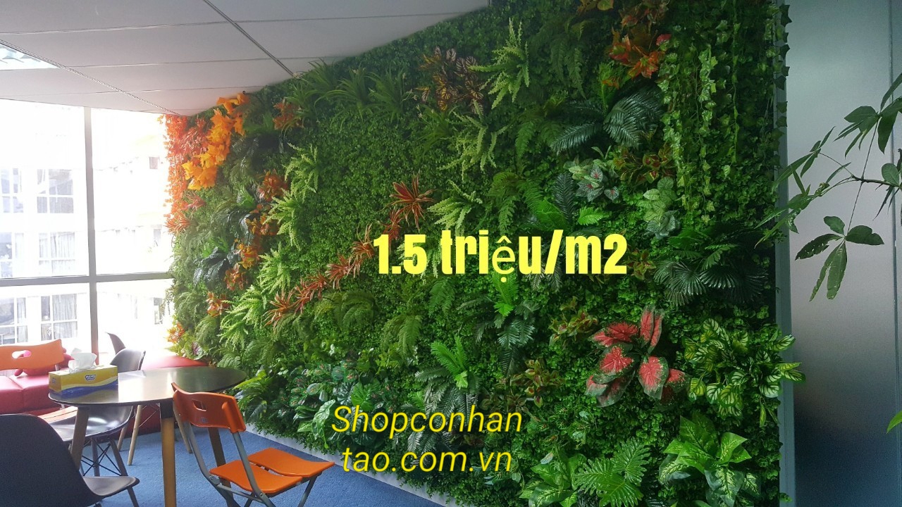 Thi công cỏ nhân tạo dán tường tại tân phú, cỏ nhân tạo ốp tường tại quận tân phú